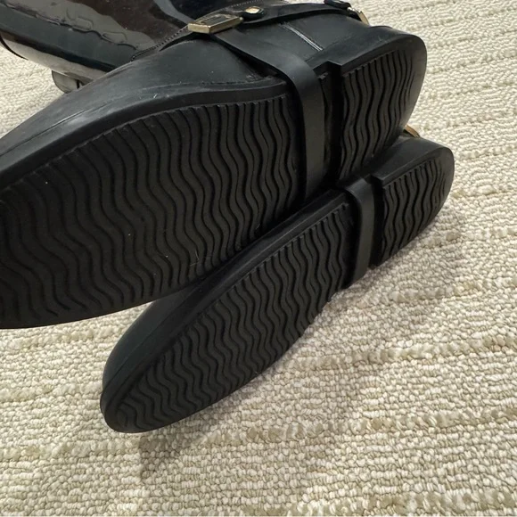 Jimmy Choo Black Rubber Cheshire Equestrian Style Tall Rainboots | Size 37 - Picture 5 of 8